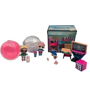 Lot Of 3 LOL Surprise Dolls & Classroom Playset w/ Accessories
